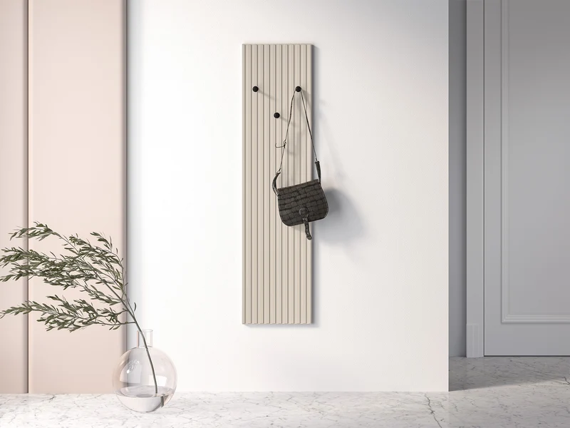Wandhalter Caletto 34 cm dekorative Lamellen beige