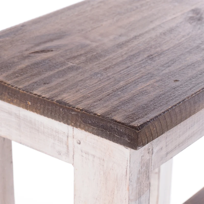 TRITTLEITER "STEP" | 46x37 cm (HxB), Altholz | Tritthocker | Farbe: 05 weiß-natur