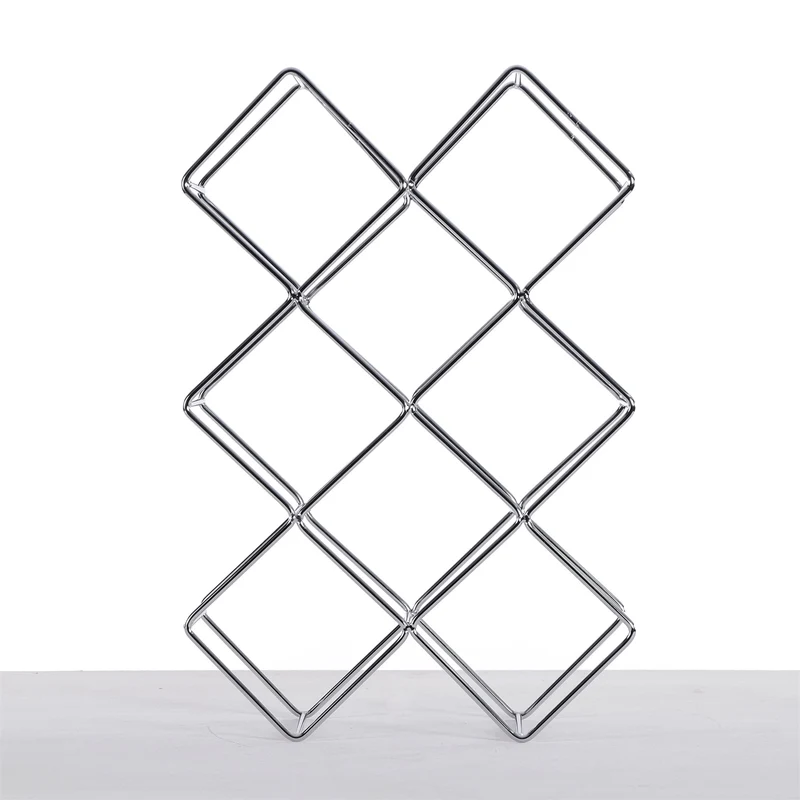 WEINFLASCHENHALTER "CUBE" | Metall, 37,5 cm | Weinregal | Farbe: silber