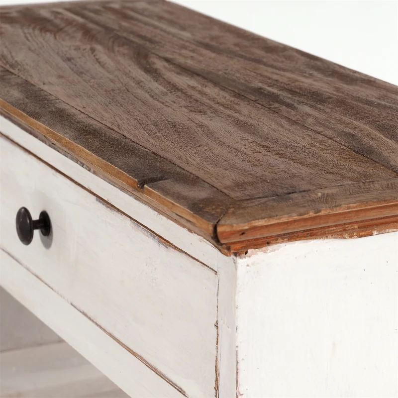 WEINREGAL CORTEZ | 85x55cm(HxB) Flaschenregal aus Holz mit Schublade | Farbe: 06 weiß-landhaus