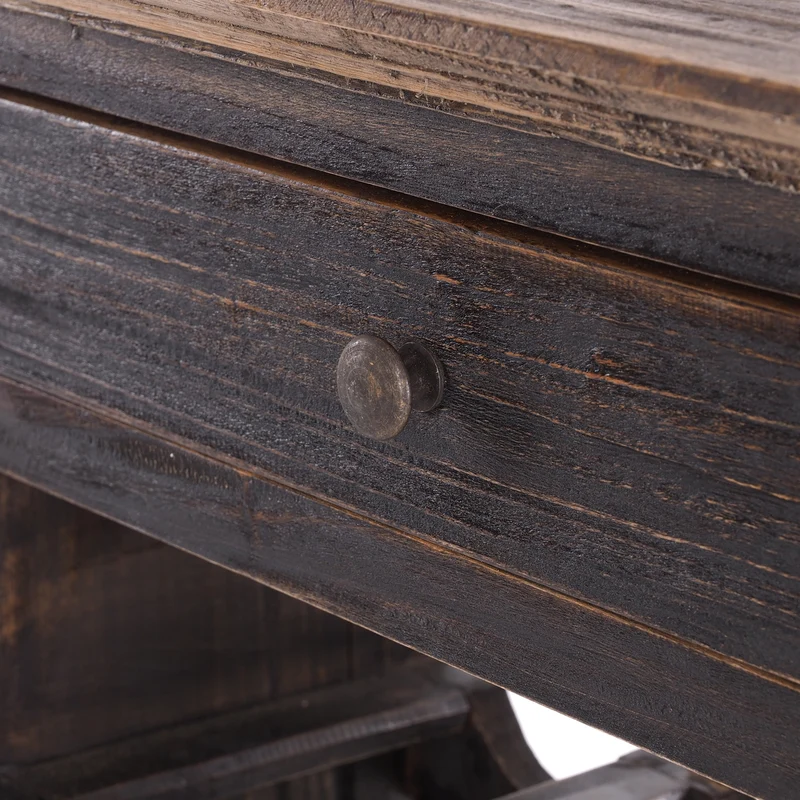 WEINREGAL CORTEZ | 85x55cm(HxB) Flaschenregal aus Holz mit Schublade | Farbe: 04 schwarz-natur
