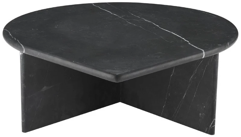 Casa Padrino Luxus Couchtisch Set Schwarz - 3 Wohnzimmertische aus hochwertigem Marmor - Luxus Wohnzimmer Möbel