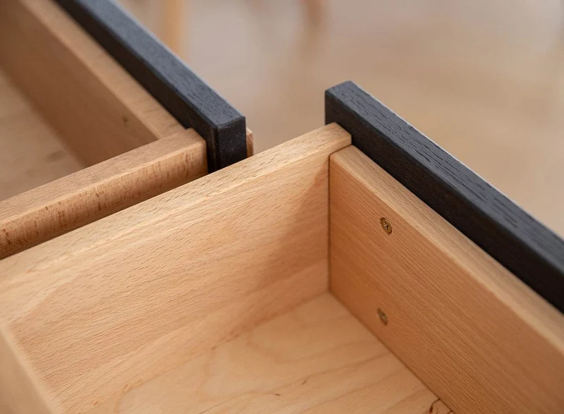 Modernes Sideboard aus massiver Wildeiche | Dreitürige Kommode Ravello mit zwei Schubladen