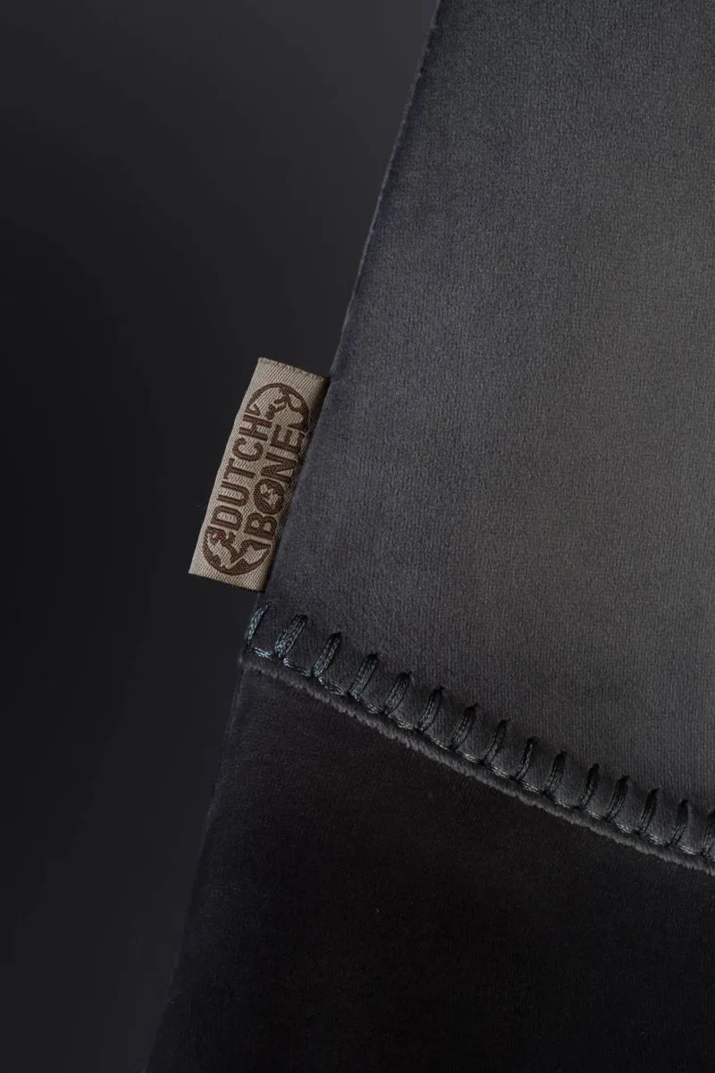 Barhocker FRANKY VELVET Samt Grau von DutchBone