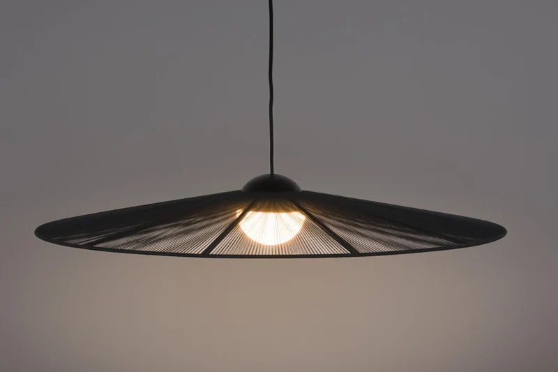 Hängelampe Belle L Schwarz | Elegantes Seil-Design von Zuiver