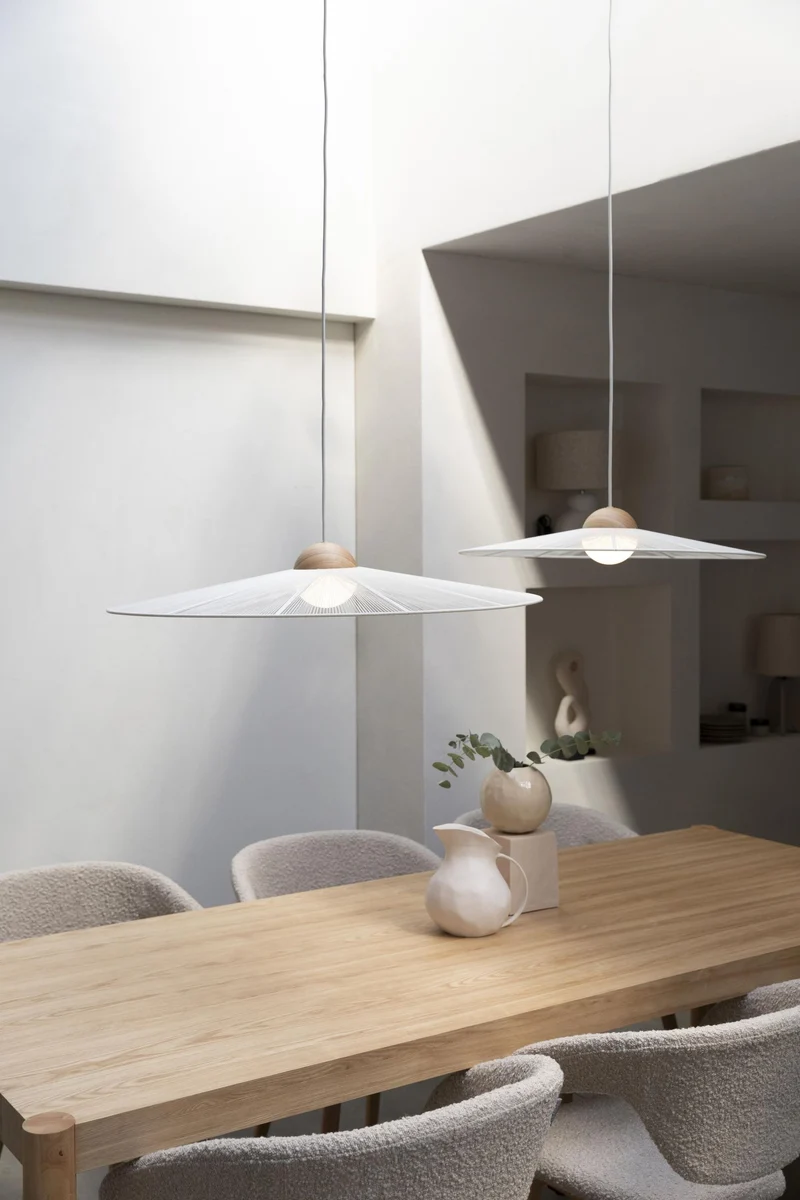 Zuiver Hängelampe Belle L Beige | Design-Leuchte mit Seil-Schirm
