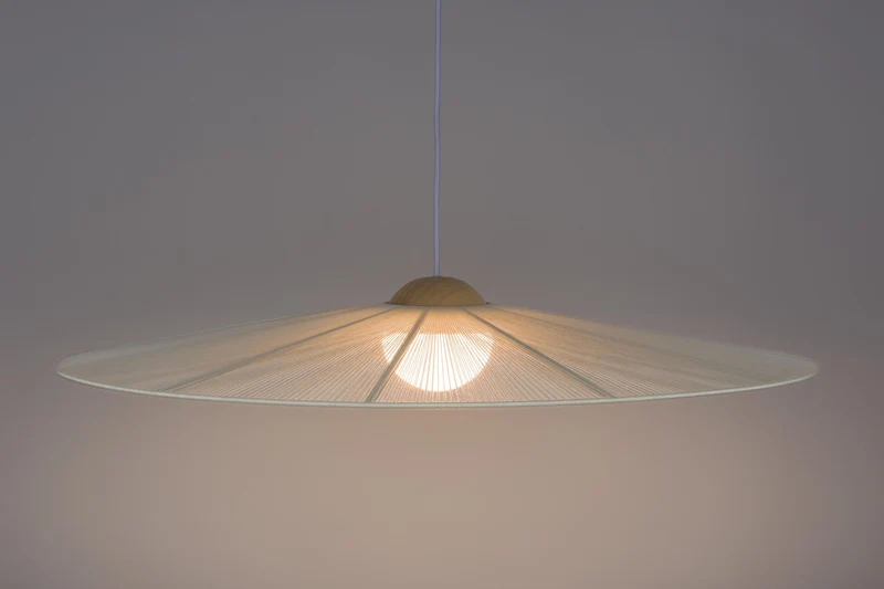 Zuiver Hängelampe Belle L Beige | Design-Leuchte mit Seil-Schirm
