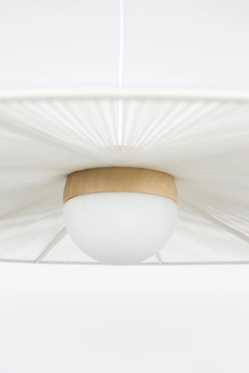 Zuiver Hängelampe Belle L Beige | Design-Leuchte mit Seil-Schirm