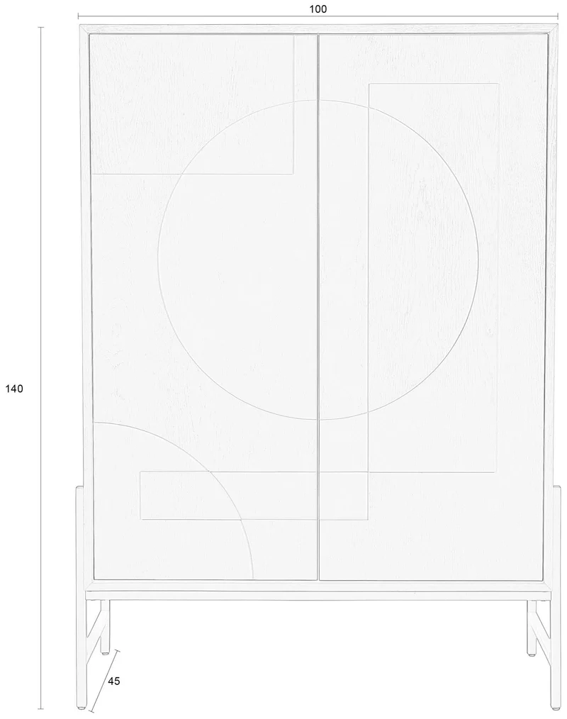 ZUIVER Schrank Faces aus Eiche – Design-Highlight mit 3D-Front