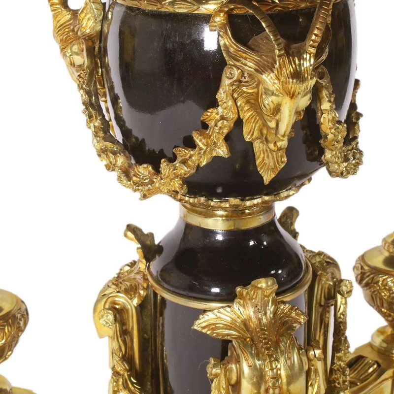 Casa Padrino Barock Esstisch Dunkelbraun / Mehrfarbig / Gold - Prunkvoller Massivholz Esszimmertisch im Barockstil - Barock Esszimmer Möbel - Edel & Prunkvoll