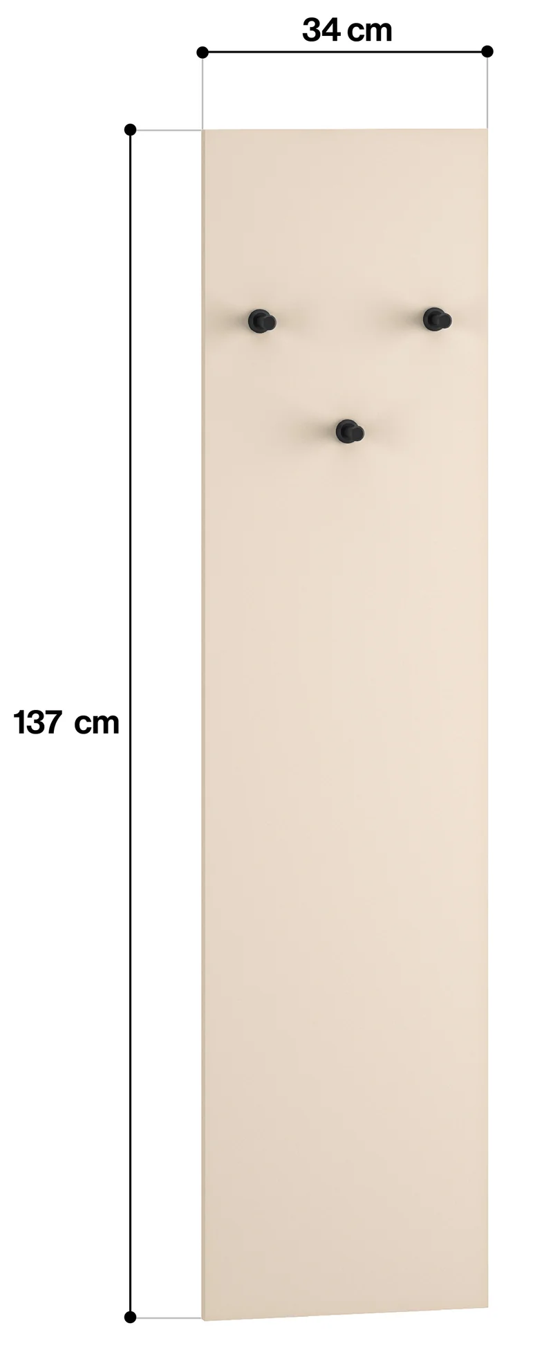 Caletto Wandhaken 34 cm beige