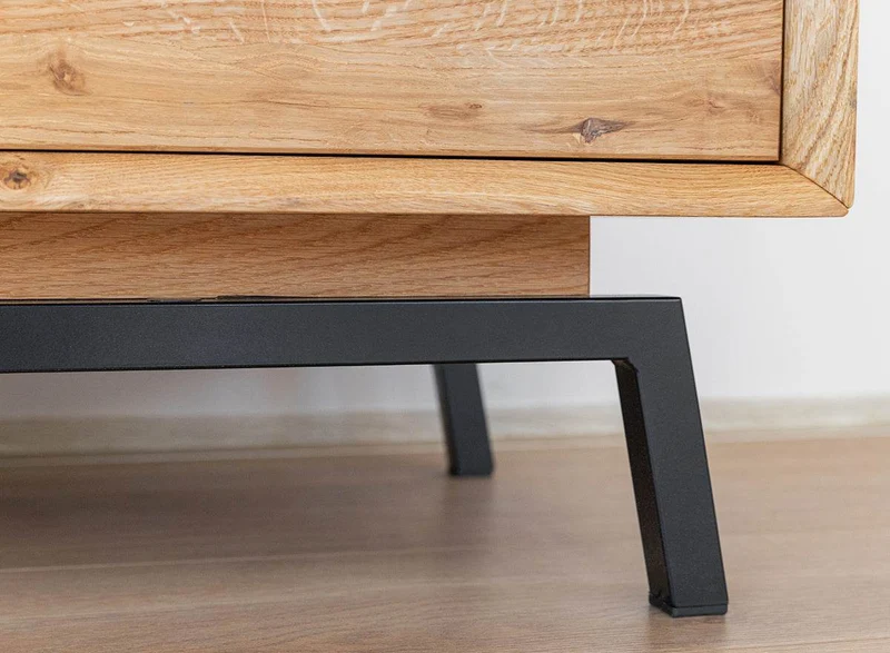 Industrial Sideboard aus massiver Eiche | Schubladenkommode Modern Loft