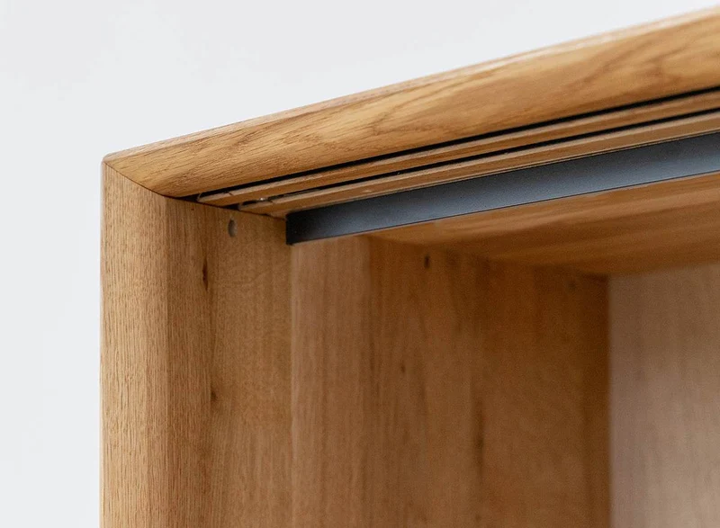Industrial Sideboard mit Schiebetüren | Kommode Modern Loft mit Weinregal