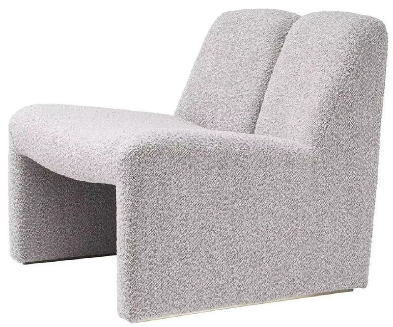 Casa Padrino Designer Sessel Grau 75 x 73 x H. 72,5 cm - Wohnzimmer & Hotel Sessel - Wohnzimmer & Hotel Möbel - Luxus Kollektion