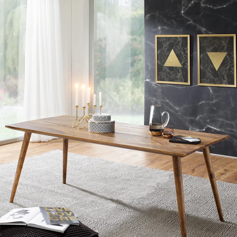 Esszimmertisch REPA 160x80x76cm Sheesham Massivholz Landhausstil