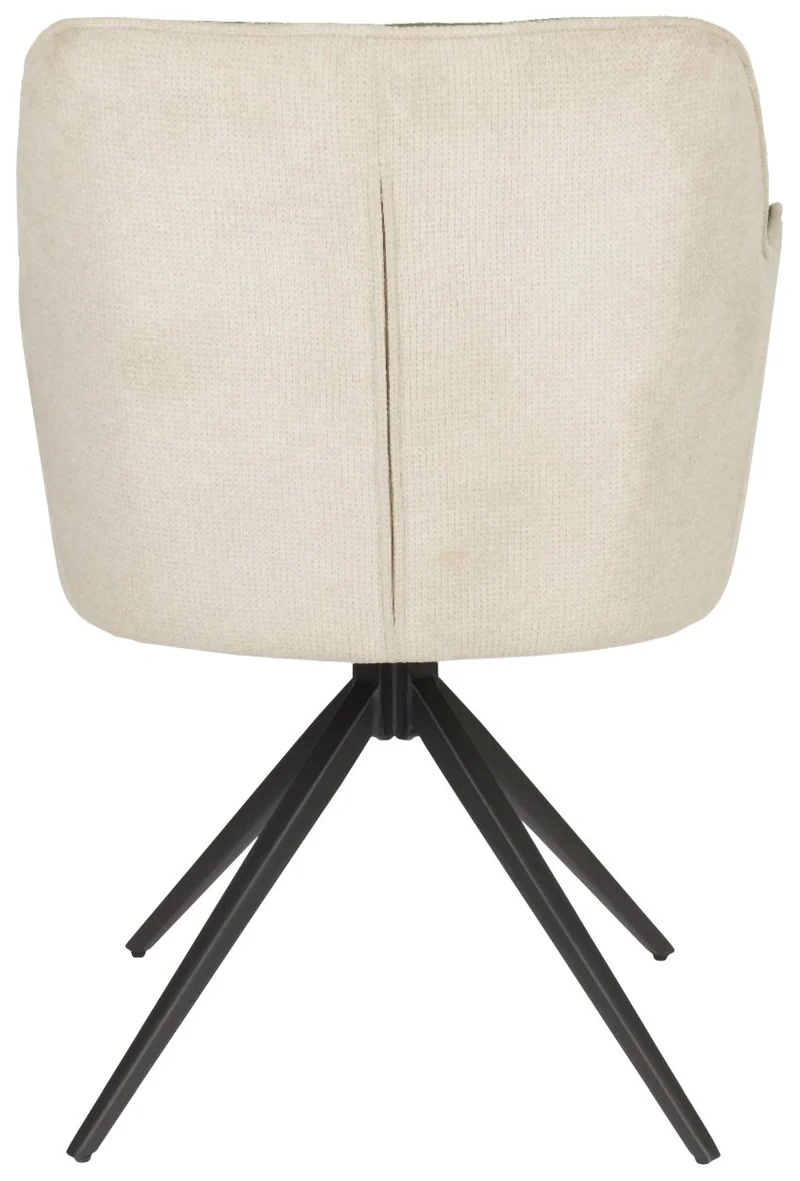 Stuhl Armlehnstuhl Esszimmerstuhl DALEY in der Farbe Beige/Grün