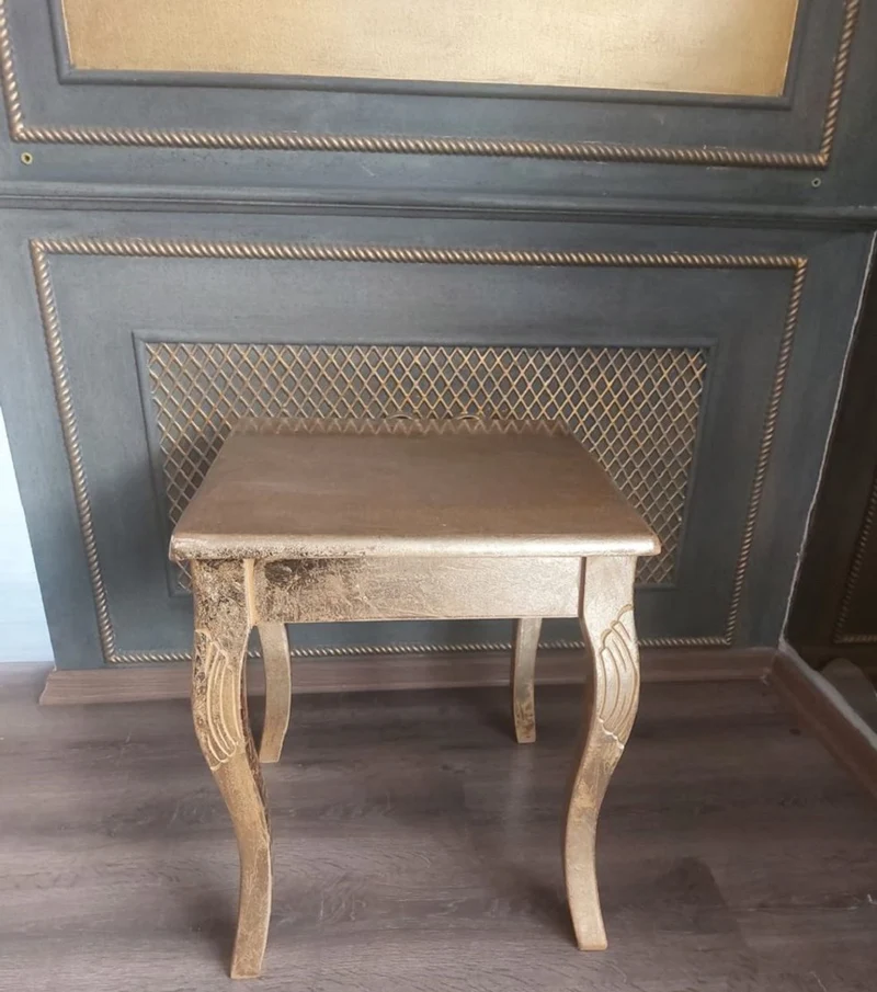 Casa Padrino Luxus Barock Beistelltisch Gold - Handgefertigter Massivholz Tisch im Barockstil - Barock Wohnzimmer Möbel - Edel & Prunkvoll