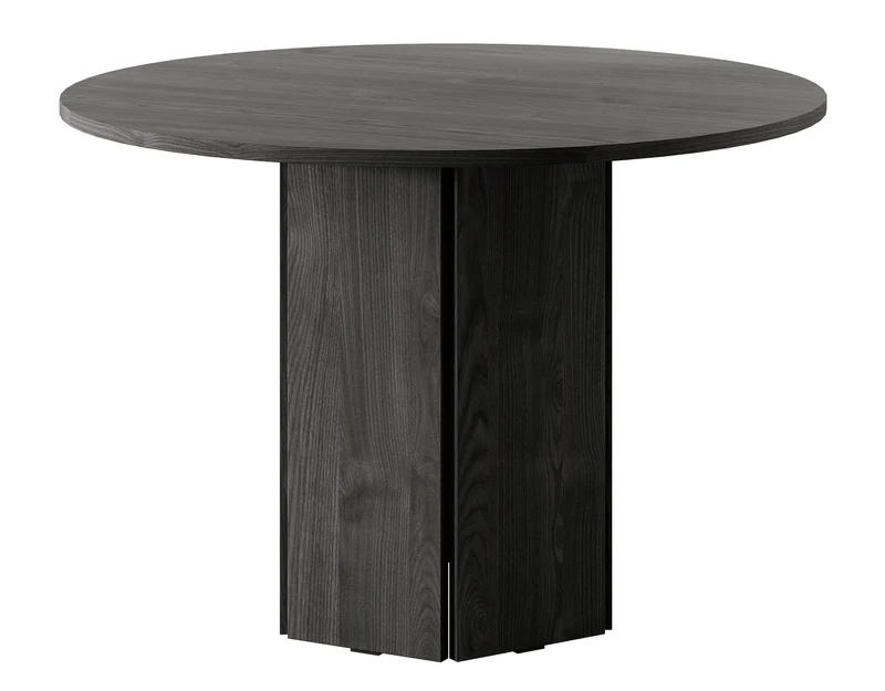Runder Tisch Hexa 110 cm Esche Portland Schwarz