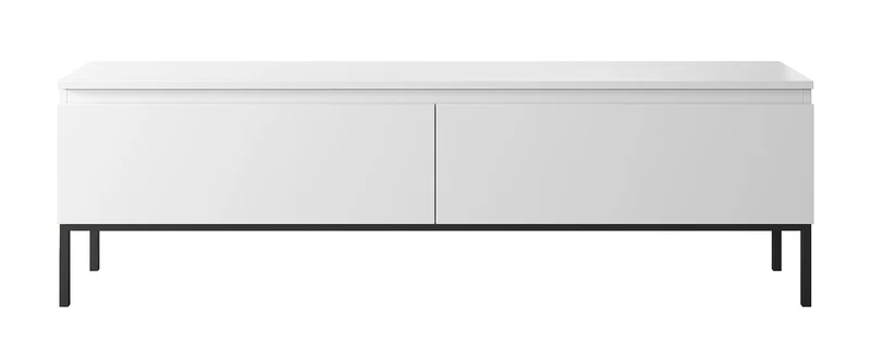 TV-Schrank Bemmi 150 cm weiß mit schwarzen Beinen