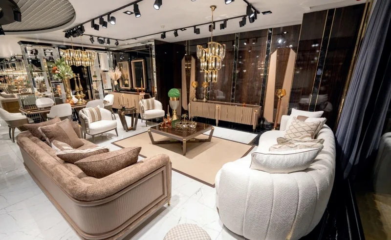 Casa Padrino Luxus Sofa Braun / Gold - Wohnzimmer Sofa - Hotel Sofa - Wohnzimmer Möbel - Hotel Möbel - Luxus Möbel