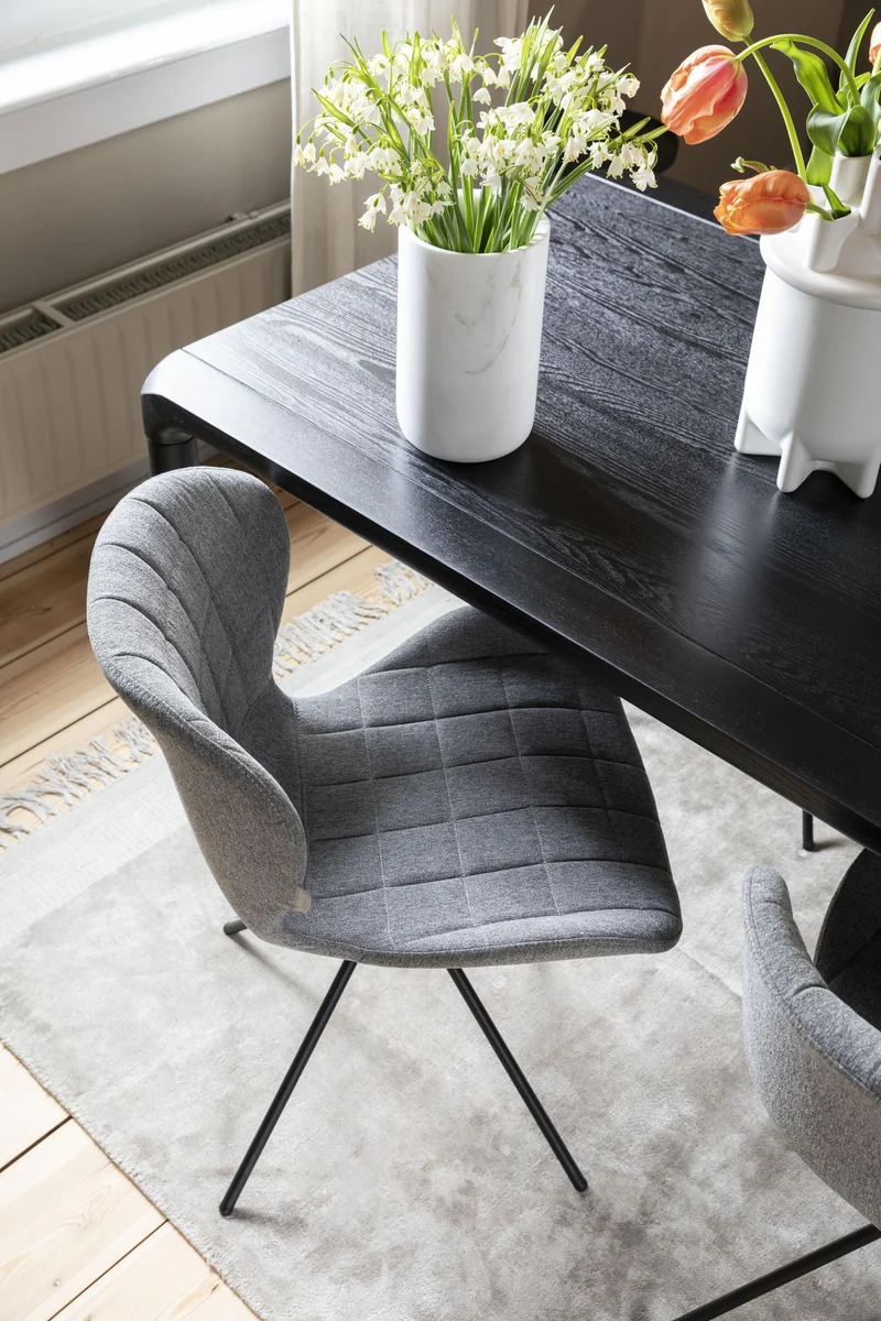 Design Esstisch STORM BLACK 160 x 90 cm von Zuiver Esche lackiert