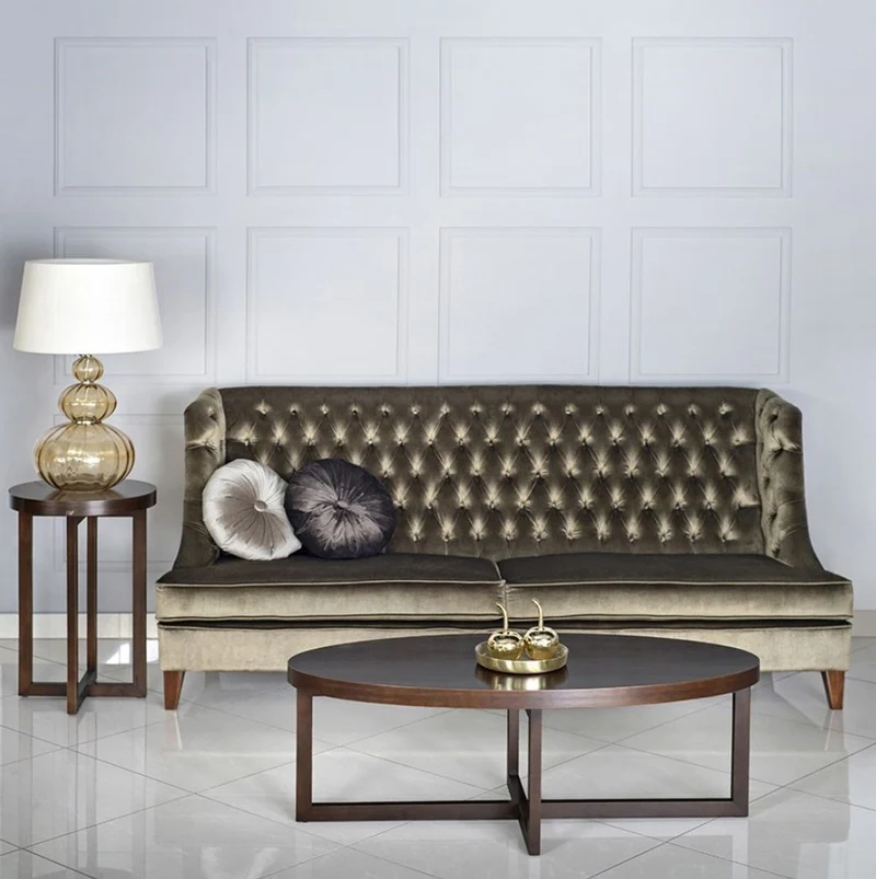Casa Padrino Luxus Chesterfield 3er Sofa Grün / Braun 230 x 95 x H. 102 cm - Modernes Wohnzimmer Sofa - Luxus Chesterfield Wohnzimmer Möbel