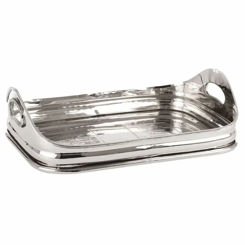 Casa Padrino Metall Serviertablett Silber 38 cm - Gastronomie Accessoires