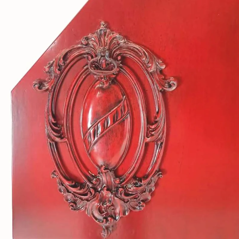 Casa Padrino Luxus Barock Schrank in Herzform Rot / Bunt H. 155 cm - Barock Möbel