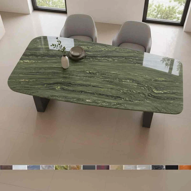 Esstisch VELA mit Granit Verde Dorato – organische Form online konfigurieren