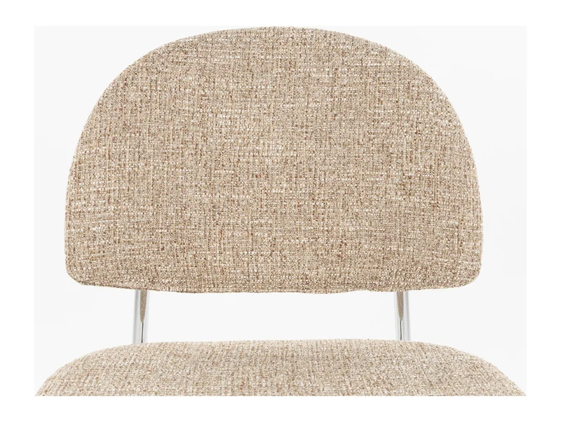 Esszimmerstuhl Sunrise 2er-Set, Beige mit Silber-Gestell von Zuiver