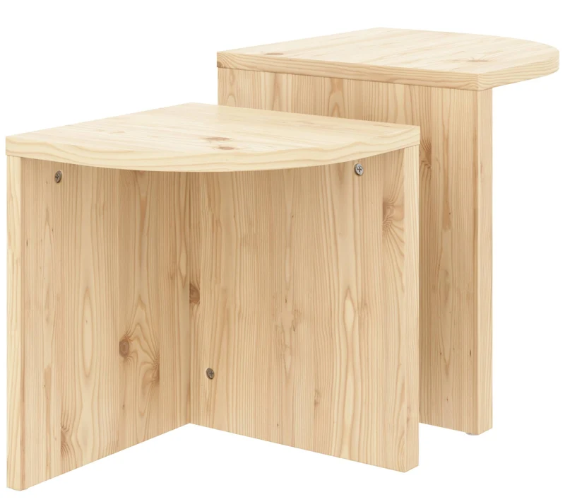 Beistelltisch-Set COMBINE Satztisch Hocker Kiefer natur von Karup