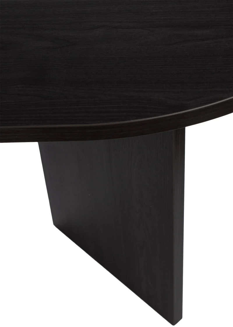Esstisch Ovo oval 204 cm Esche Portland Schwarz