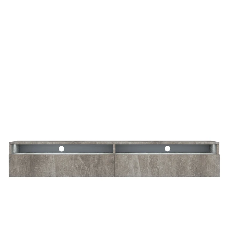 TV-Schrank Rednaw 180 cm Beton mit Beleuchtung