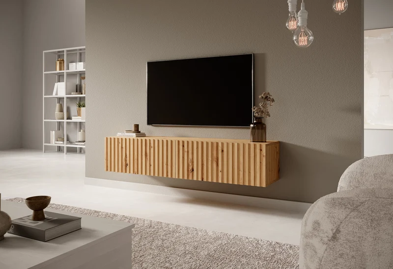 TV-Schrank Telire 138,6 cm Artisan Eiche Lamellen