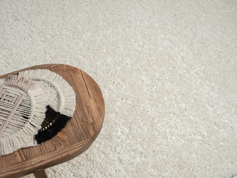Hochflor Teppich SHAGGY creme rechteckig diverse Größen