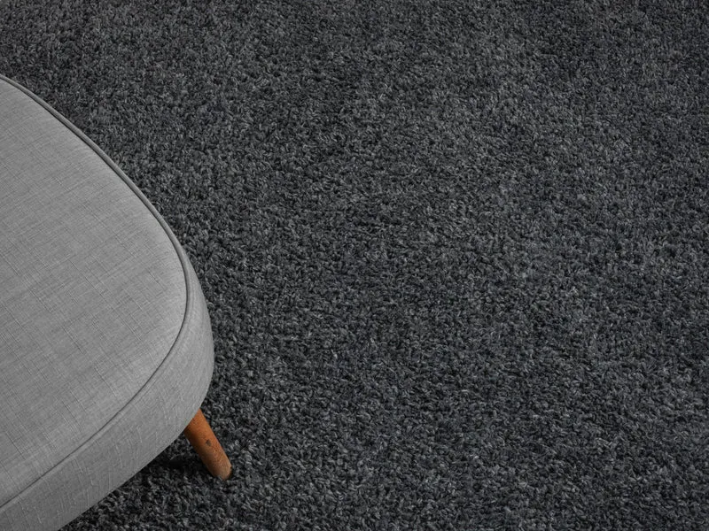 Hochflor Teppich SHAGGY dunkelgrau rechteckig diverse Größen