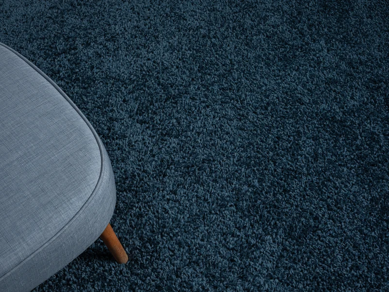 Hochflor Teppich SHAGGY dunkelblau rechteckig diverse Größen