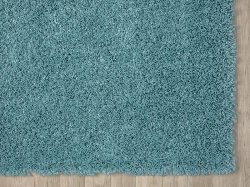 Hochflor Teppich SHAGGY hellblau rechteckig diverse Größen