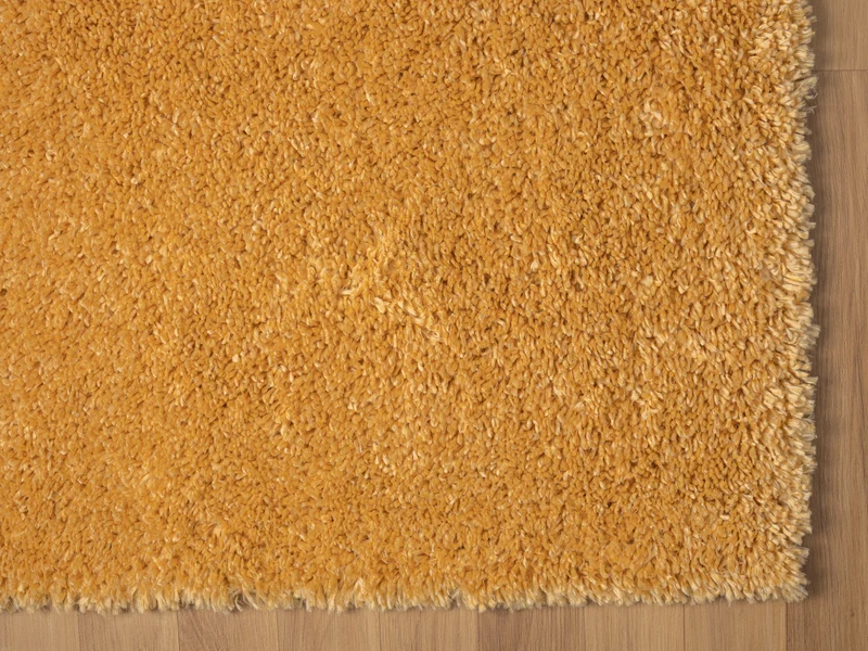 Hochflor Teppich SHAGGY goldgelb rechteckig diverse Größen