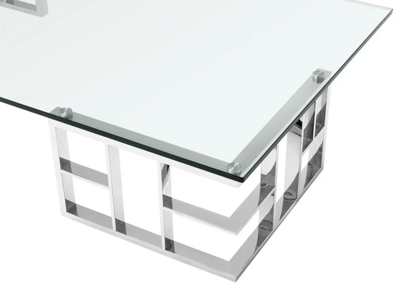 Casa Padrino Luxus Couchtisch / Wohnzimmertisch Silber 180 x 90 x H. 32,2 cm - Luxus Kollektion