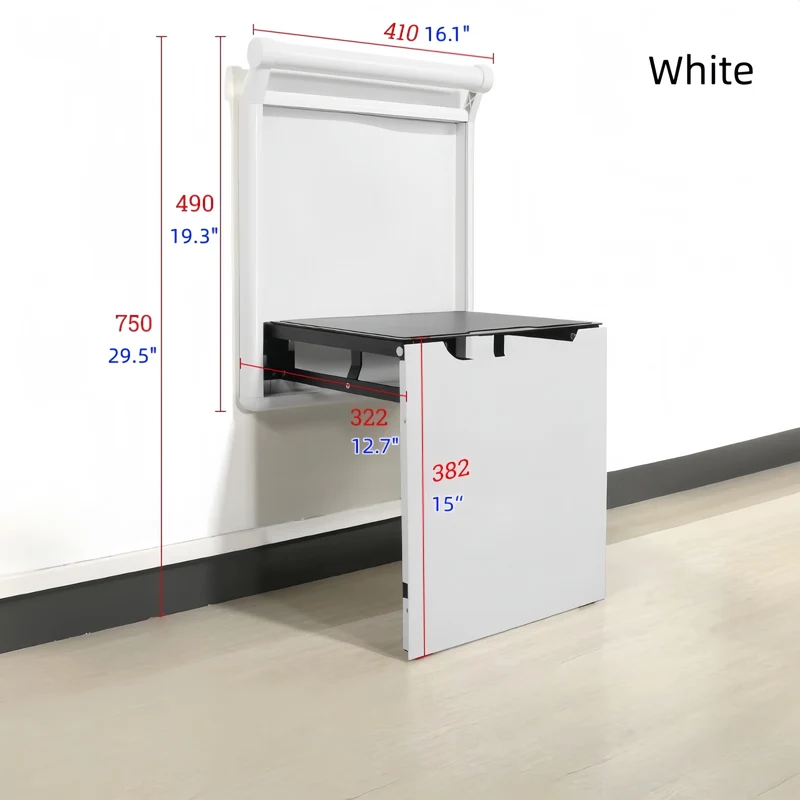 An der Wand befestigter, verdeckter Schuhwechselhocker