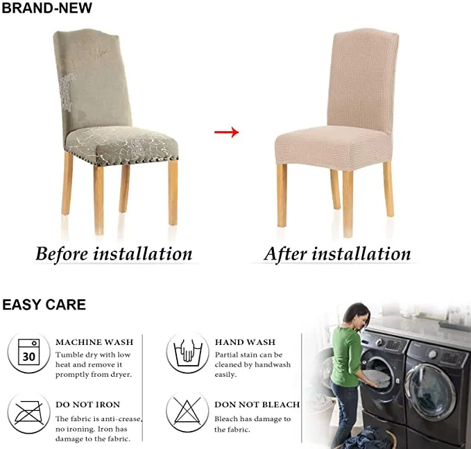 Stretch-Stuhlbezüge für Esszimmer-Küchenstuhl