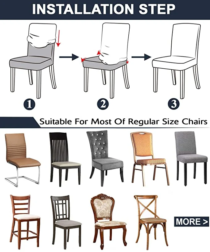 Stretch-Stuhlbezüge für Esszimmer-Küchenstuhl