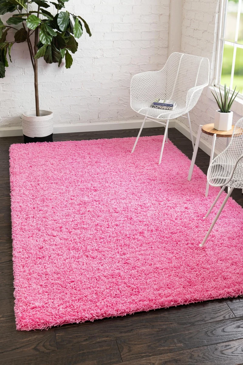 Teppich HIGH-FLOR Rechteckig Pink diverse Größen