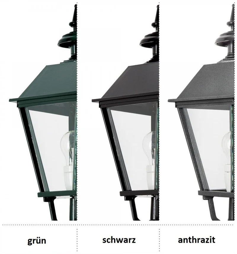 Casa Padrino Gartenlaterne / Gartenlampe - Verschiedene Farben - 25 x 25 x H. 74 cm - Nostalgische Außenleuchte