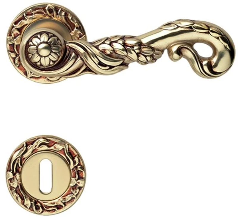 Casa Padrino Barock Türklinken Set Französisches Gold 14 x H. 5,3 cm - Deko Accessoires im Barockstil