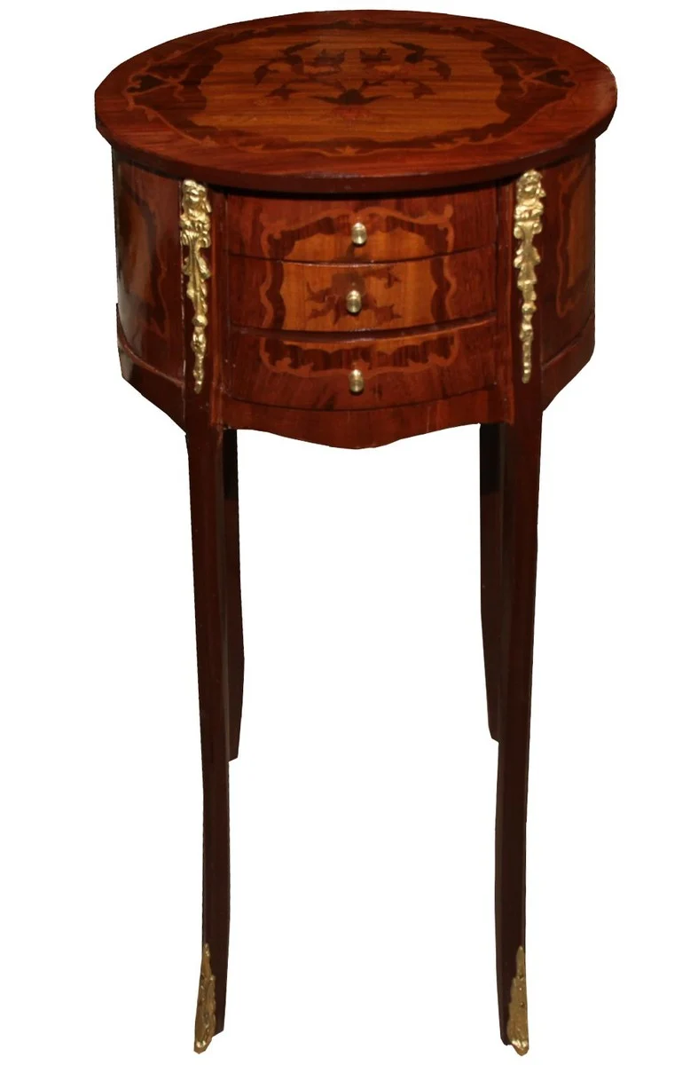 Casa Padrino Barock Konsolentisch Telefontisch Mahagoni Braun