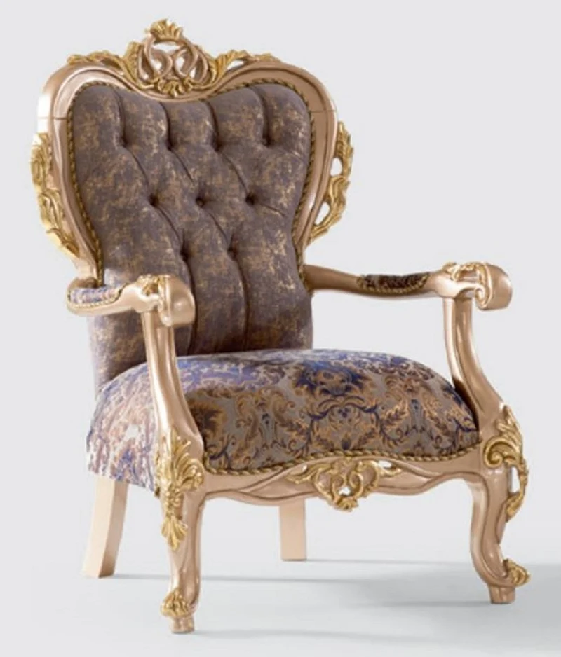 Casa Padrino Luxus Barock Wohnzimmer Set Lila / Grau / Gold - 2 Sofas & 2 Sessel & 1 Couchtisch - Handgefertigte Wohnzimmer Möbel im Barockstil - Edel & Prunkvoll