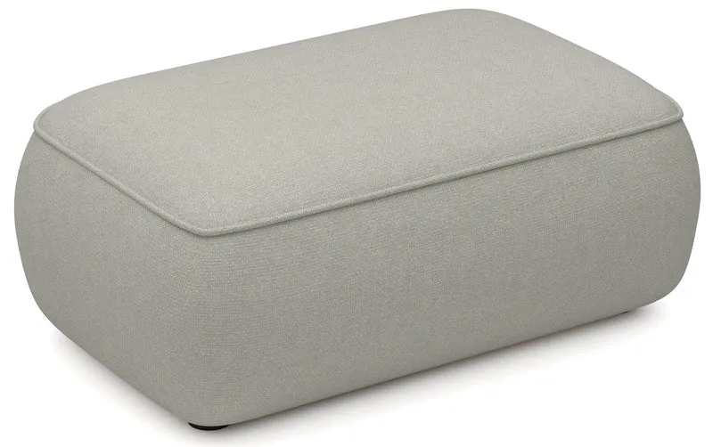 Ovo Hocker grau, pflegeleichter Chenille