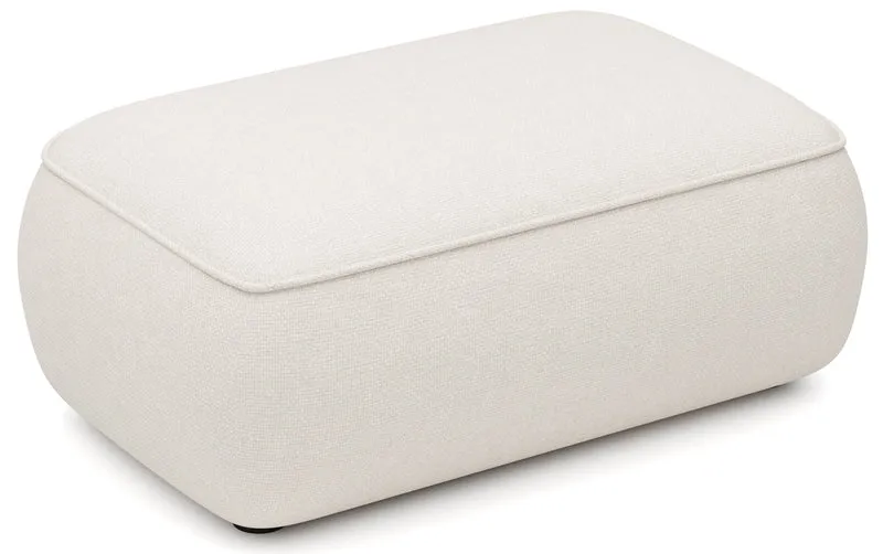 Ovo Hocker, cremiger Chenille, leicht zu reinigen